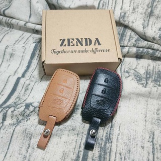 Bao da 3 nút chìa khóa smartkey xe hơi Hyundai (i10 - Tucson - Elantra)