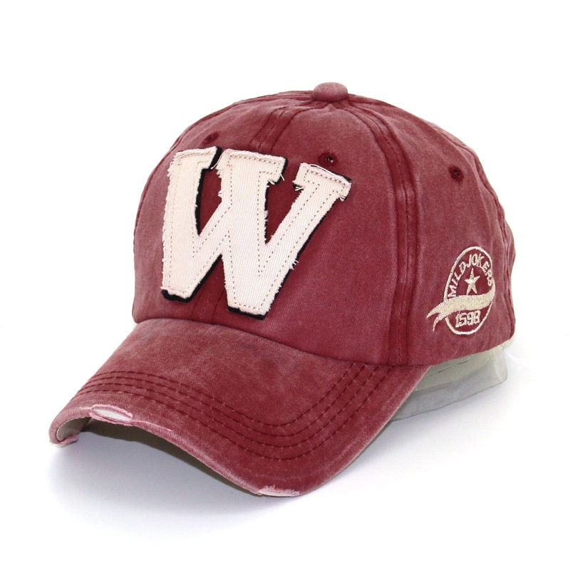 Mũ Lưỡi Trai denim Thêu Chữ W Cá Tính