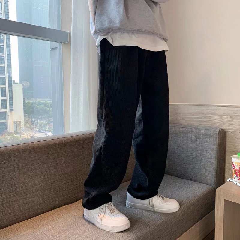 Quần dài nam ống rộng thời trang dành cho Hàn Quốc simple quần ống suông unisex bigsize quần thể thao nam dài nữ