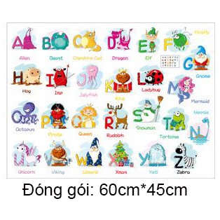 Decal dán tường - Giấy dán tường - 24 CHỮ CÁI VÀ TỪ VỰNG TIẾNG ANH - XH6221 | BigBuy360 - bigbuy360.vn