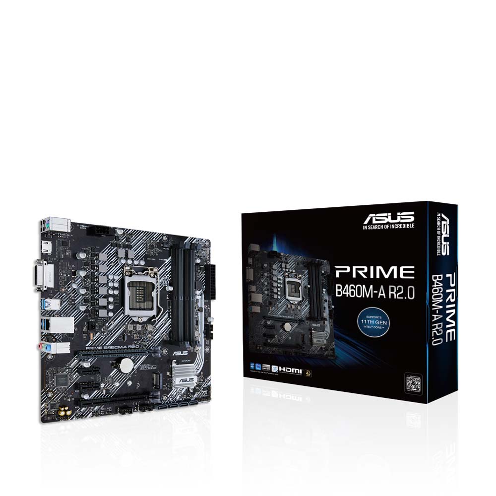 Mainboard Asus PRIME B460M-A R2.0 (Intel B460, LGA 1200, M-ATX, 4 khe RAM DDR4) - Hàng chính hãng