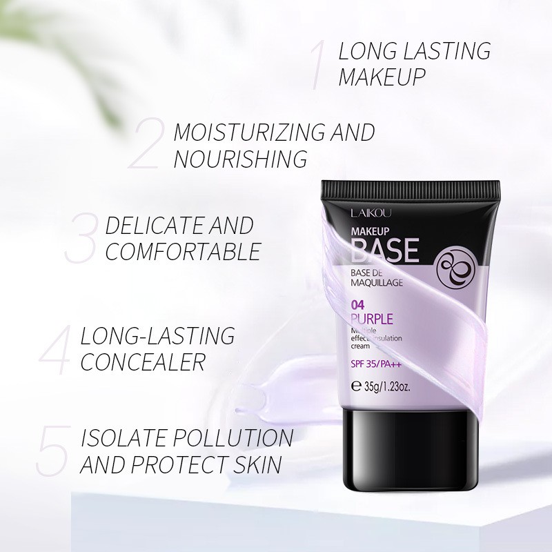 Kem cô lập bốn màu LAIKOU 35g Multi-effects Isolation cream Base Makeup Moisturizing Nude Primer  SPF35/PA++ | BigBuy360 - bigbuy360.vn