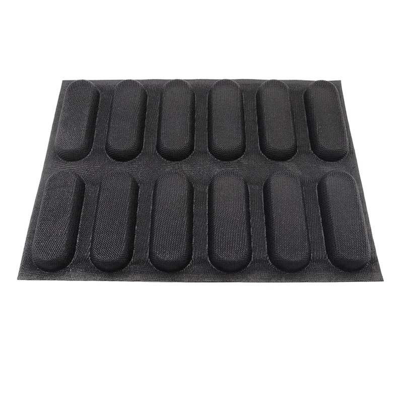 Khuôn Silicone 12 Lỗ Làm Bánh Mì Kiểu Pháp Chống Dính