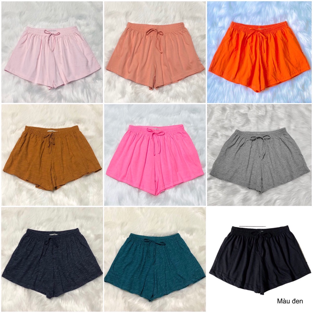 Quần đùi nữ màu trơn basic