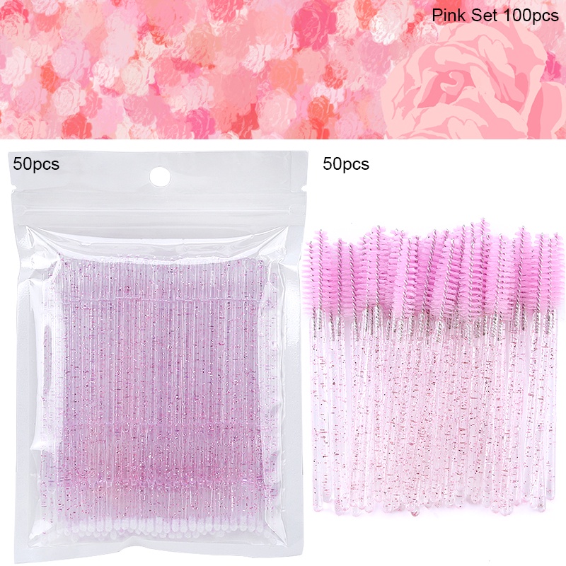 100 mi mắt với lông mi tinh thể Microbrush quét Mascara Wands để sử dụng một lần