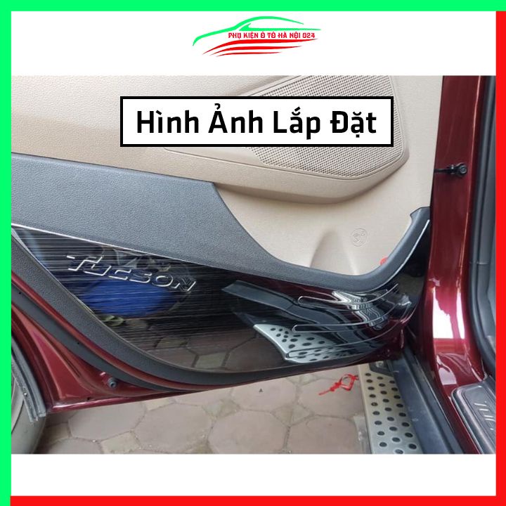 Bộ ốp tapli Tucson 2016-2021 vân Titan chống xước va đập khi mở cửa và làm đẹp xe