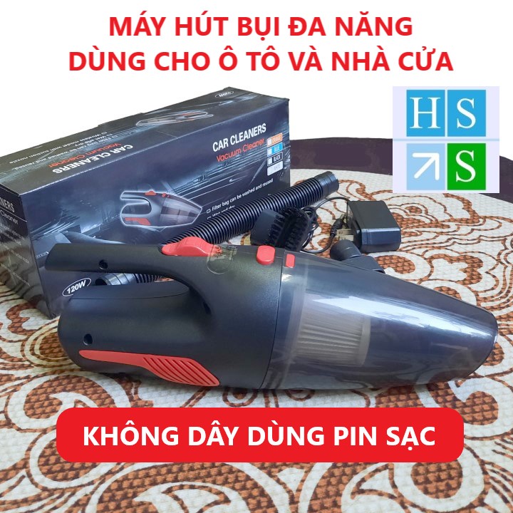 Máy hút bụi cầm tay không dây 120w PIN sạc Car cleaners VACUUM CLEANER dùng trong nhà hoặc trong ô tô - HS Shop Thủ Đức