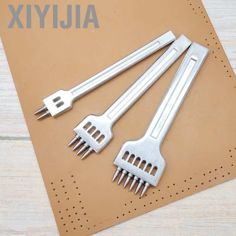 Set 3 Mũi Đục 2 / 4 / 6 Lỗ Chuyên Dụng Cho Đồ Da