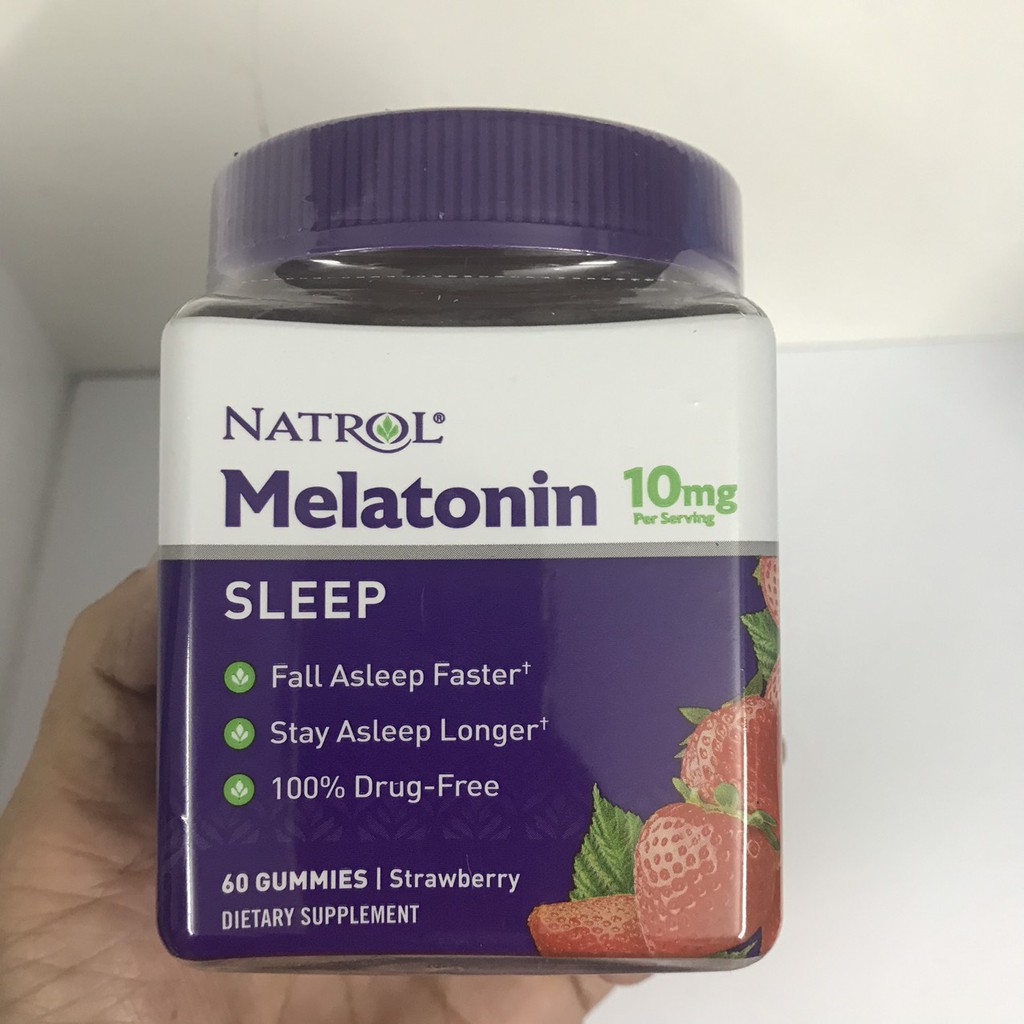 Kẹo Dẻo Ngủ Ngon Melatonin Natrol Gummies 10mg