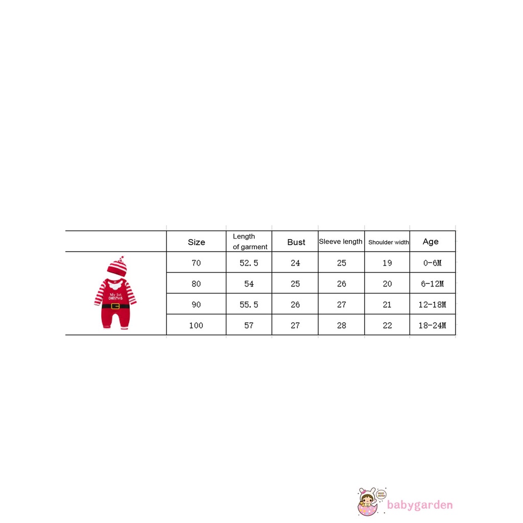 Bộ Áo liền quần tay dài in chữ My first christmas kèm Mũ dành cho trẻ em