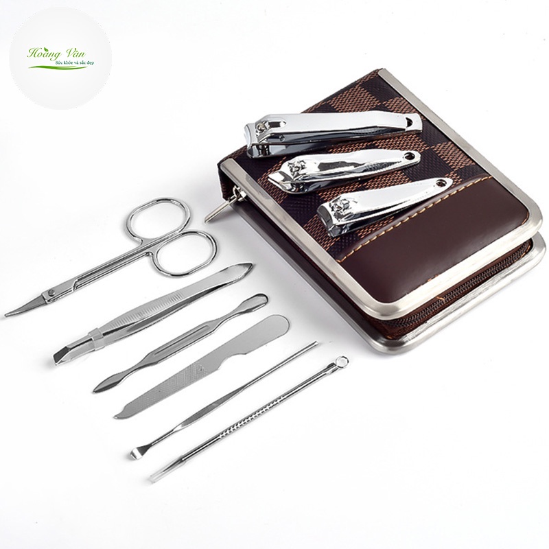 Bộ dụng cụ làm móng 9 món làm bằng inox (thép không gỉ)