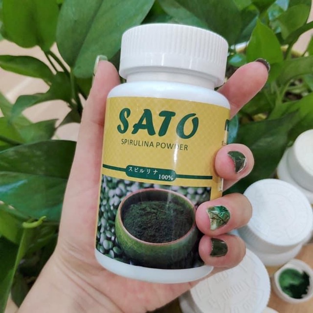 Tảo xoắn bột SATO Nhật Bản chuyên dùng cấy trắng da - lucy store thiết bị vật tư spa