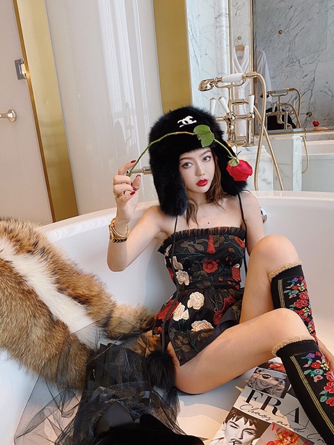 Set Sơmi 2 Lớp Tay Bồng Kèm Áo Cúp Ngực Thêu Hoa Hồng 🌹