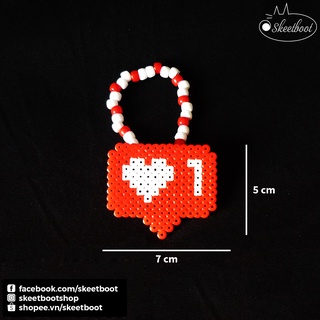 Vòng tay kandi perler thả tim - phụ kiện rave edm festival raver kandi perler DJ vòng kandi