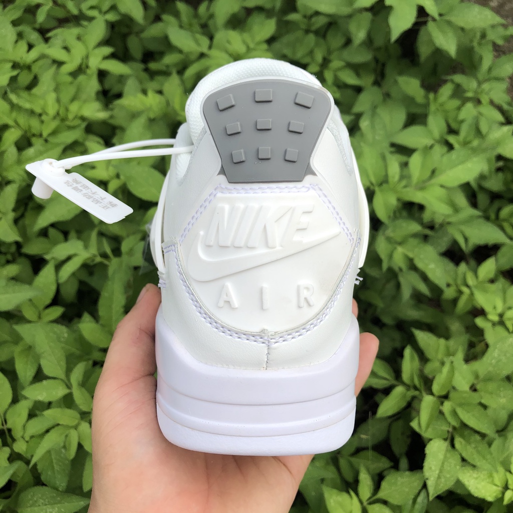 Giày jordan 4 sail trắng cao cổ, Giày thể thao jd4 hot nhất 2021 đủ size nam nữ Tặng Full Box Bill kèm bộ 3 dây