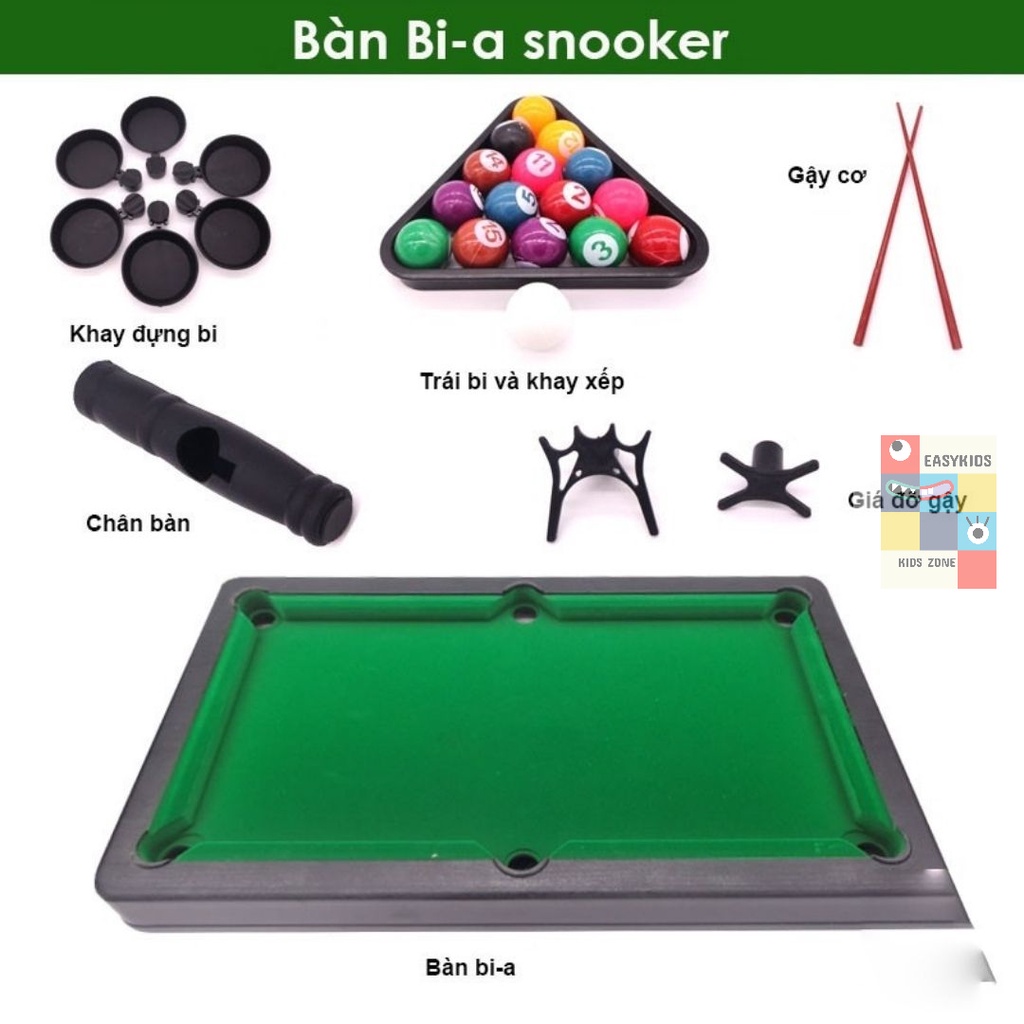 [Có sẵn] [Siêu sale] Đồ chơi Bàn bida mini, billiards snooker mini nhiều kích cỡ EASYKIDS đồ chơi giải trí dành cho bé