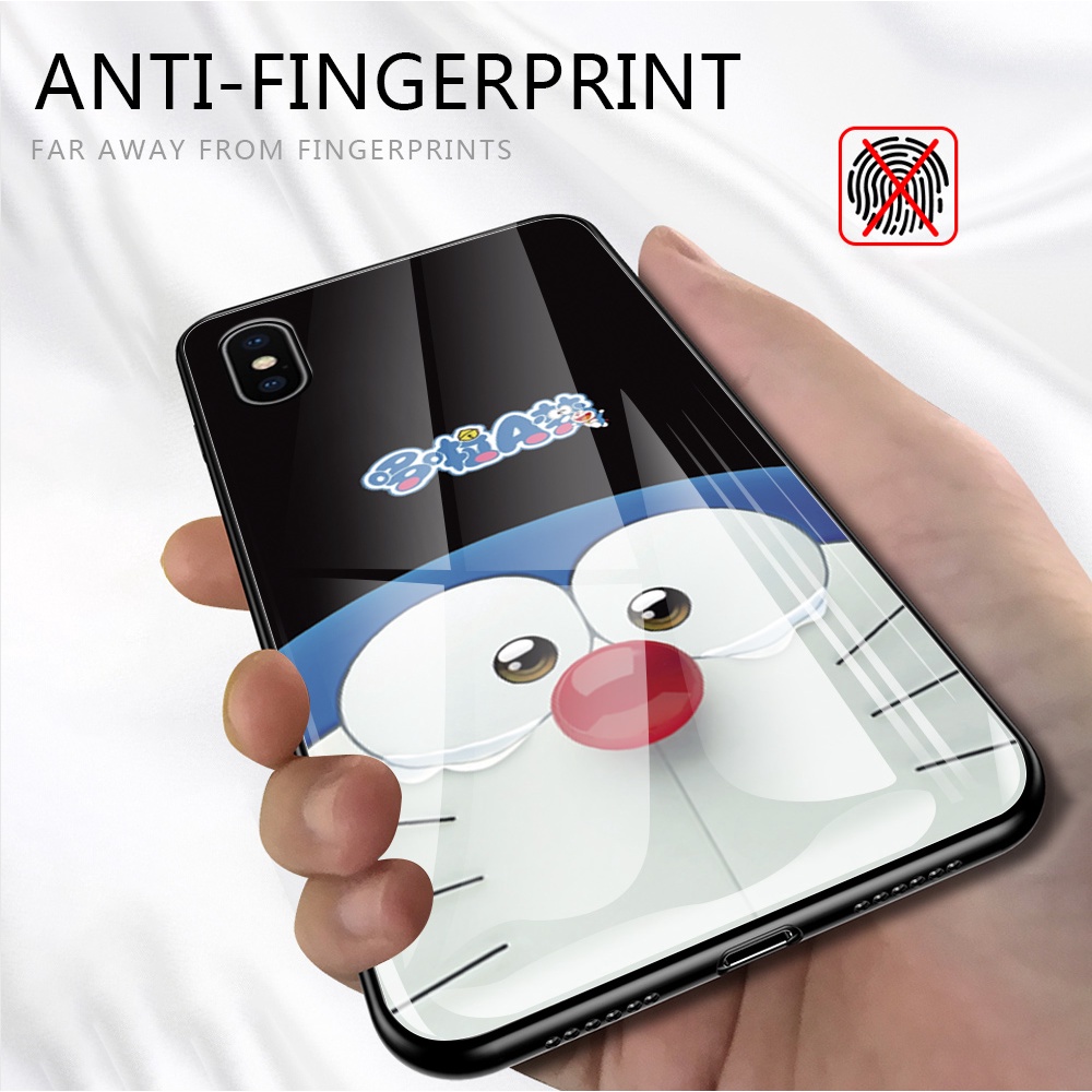 Ốp Điện Thoại Mặt Kính Cường Lực Hình Doraemon Cho Xiaomi Redmi Note 11 4G 5G Note 11S Note11 Pro 5G