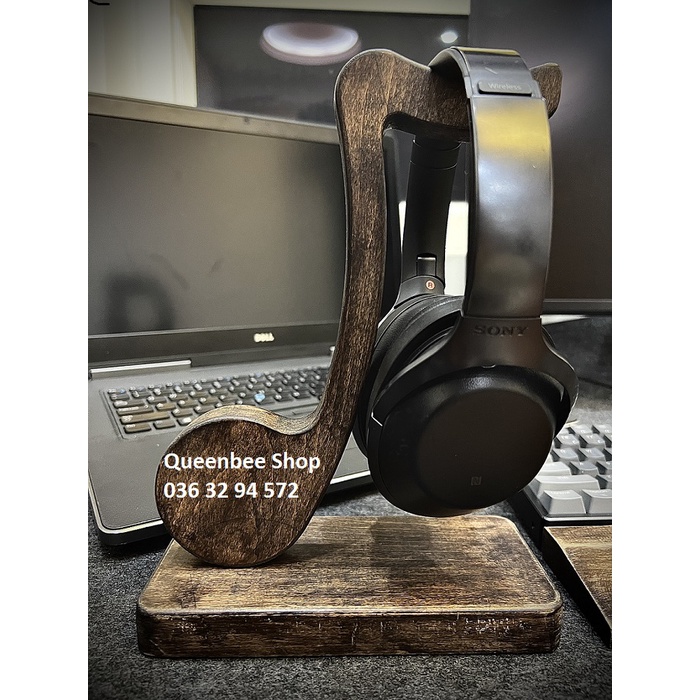 Giá treo/đỡ tai nghe, headphone độc đáo, phong cách vintage Tiktok I Decor bàn làm việc