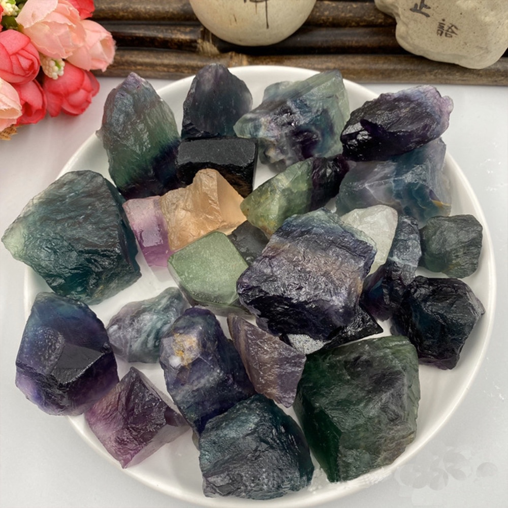 Đá Fluorite Tự Nhiên Màu Cầu Vồng Dùng Trang Trí Nhà Cửa