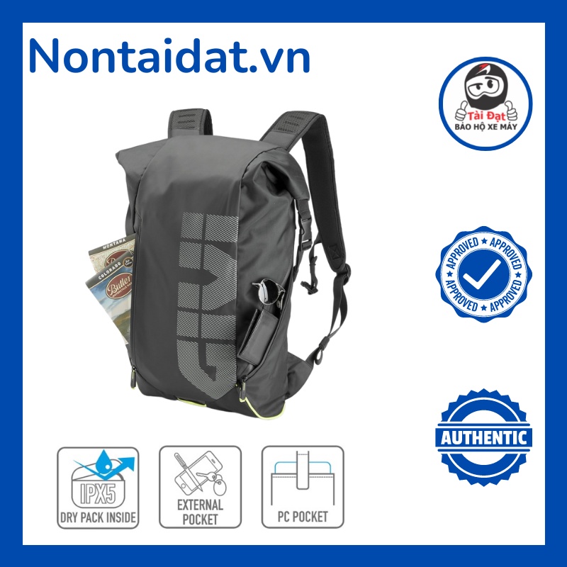 Balo chính hãng Givi EA148 15 lit chống nước đựng laptop 17 inch