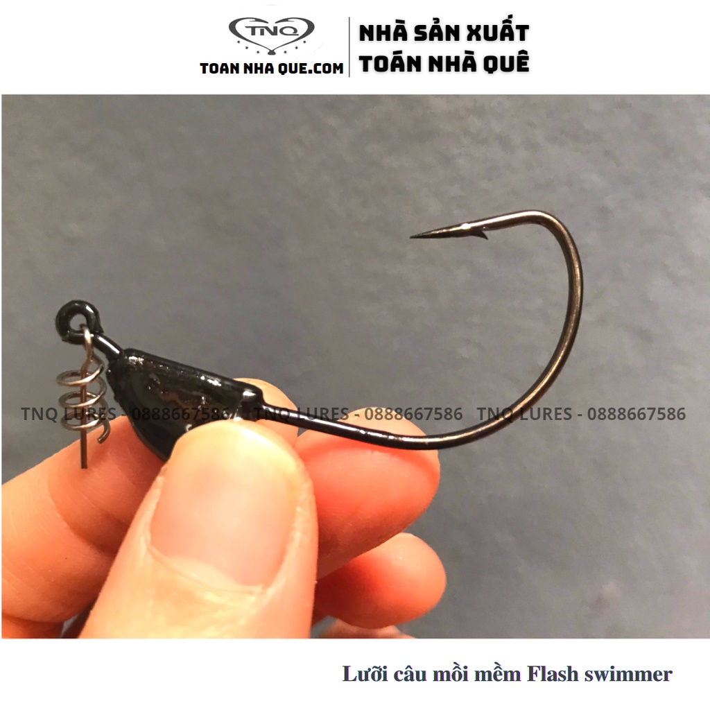 Lưỡi câu mồi mềm FLASH SWIMMER size 1.0 và 2.0 - TNQ LURES