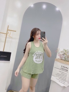 Đồ bộ ba lỗ chất thun giấy mặc mát