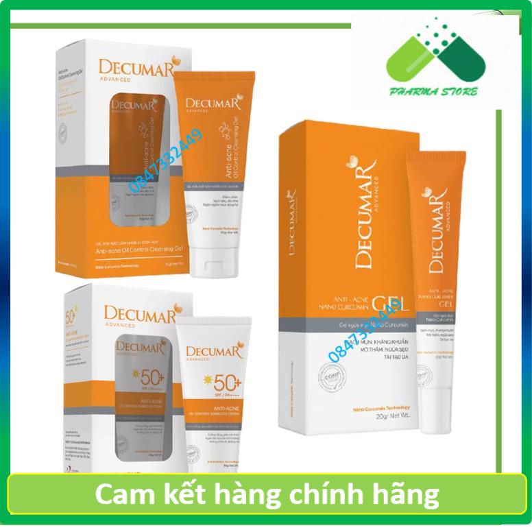 [NEW] Combo DECUMAR ADVANCED [Gel ngừa mụn, gel rửa mặt kiềm nhờn, kem chống nắng] (Decuma, advance] | BigBuy360 - bigbuy360.vn