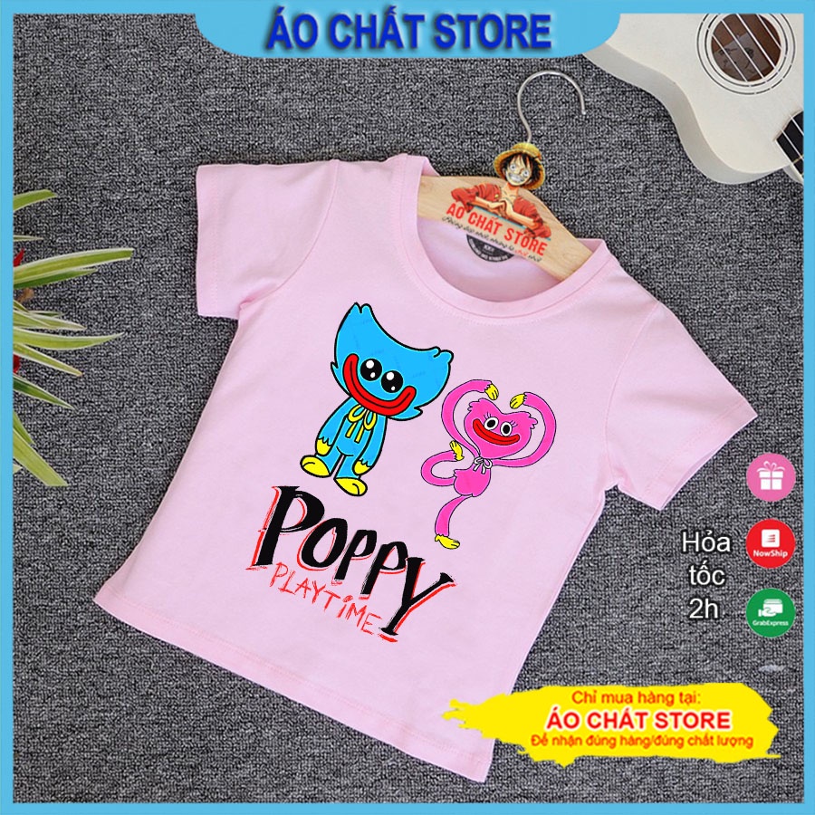 Áo Thun Trẻ Em In Poppy Playtime Huggy Wuggy Dễ Thương Cho Bé Trai Bé Gái PP14 | Áo Chất Store