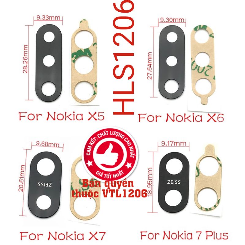 Kính camera Nokia X5 6 7 8 7.2/6.2