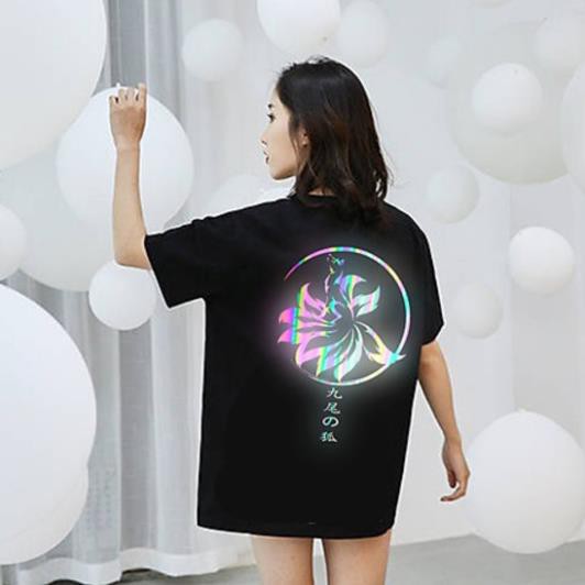 SALE- Áo Thun Phản Quang Nam Nữ In hình HỒ LY 9 ĐUÔI, áo chất, đi đêm, đi phượt bao ngầu, nhìn đã mắt - áo siêu HOT