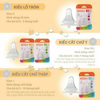 Núm vú Wesser cổ rộng đủ size S/M/L (vỉ 2 chiếc)