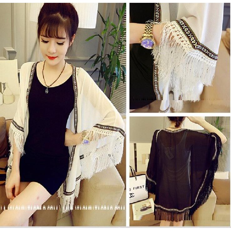 Áo Choàng Đi Biển, Áo Cardigan Ren SAVVY Cao Cấp