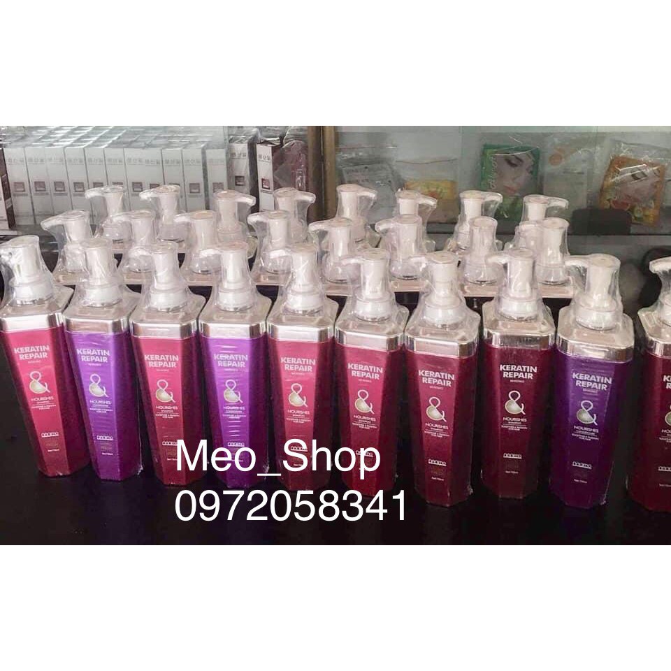 Dầu cặp keratin repair minimo dung tích 750ml hàng chuẩn.