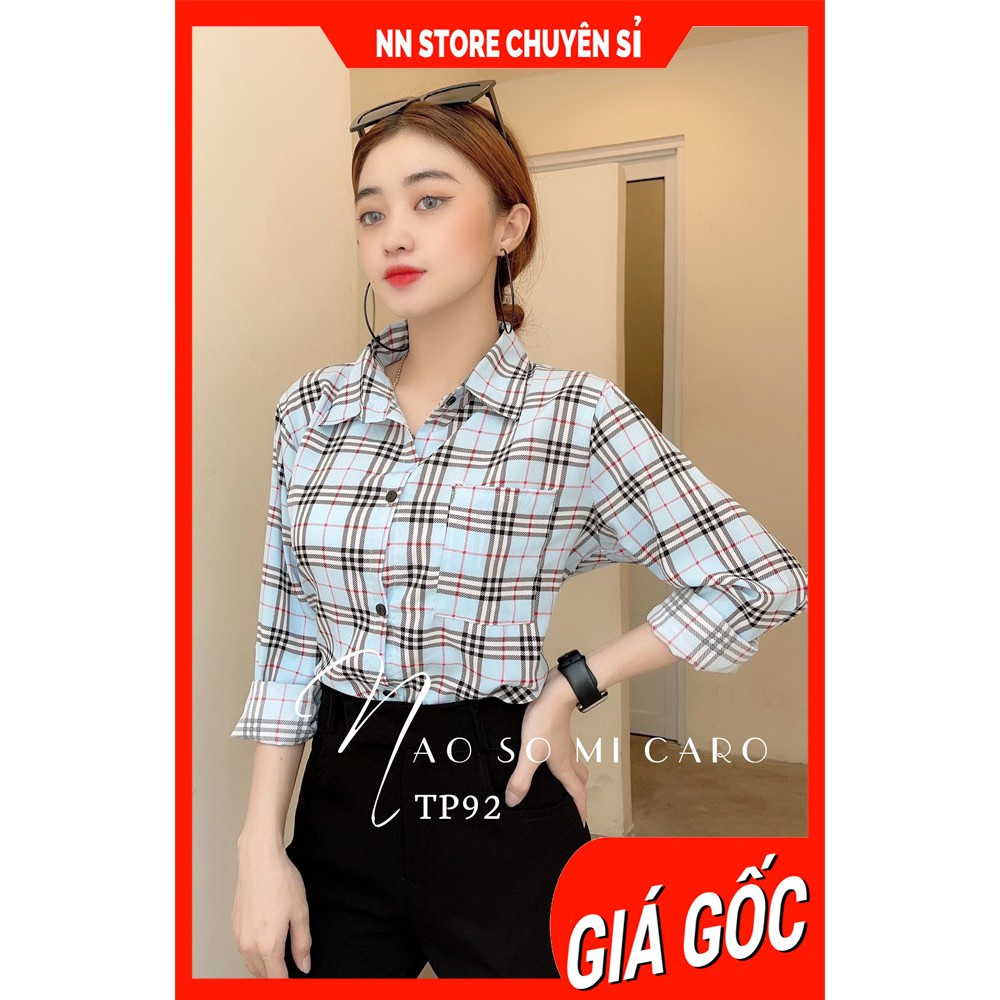 Áo sơ mi sọc kẻ nữ chất kate lụa mềm mịn mát Áo sơ mi công sở nữ TP92 MT