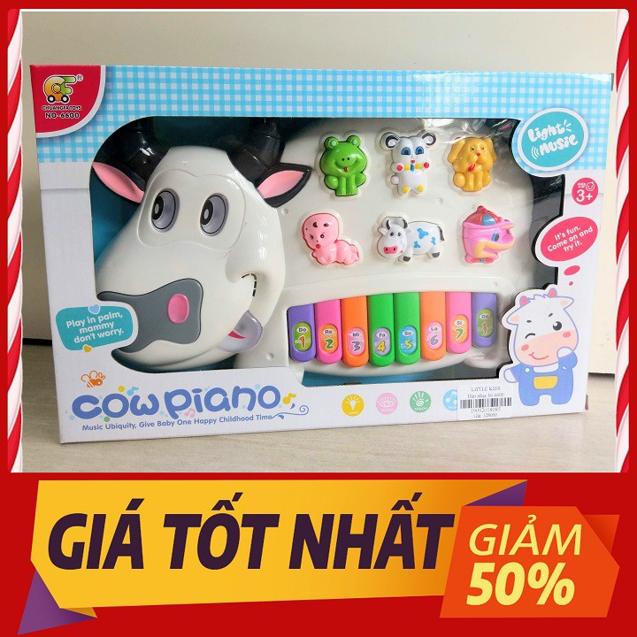✅FREESHIP 50K✅ Đồ Chơi Đàn Bò Chạy Pin, Có Nhạc Và Bài Hát Vui Nhộn, Phím Nhạc Cơ Bản, Thiết Kế Dễ Thương Cao Cấp