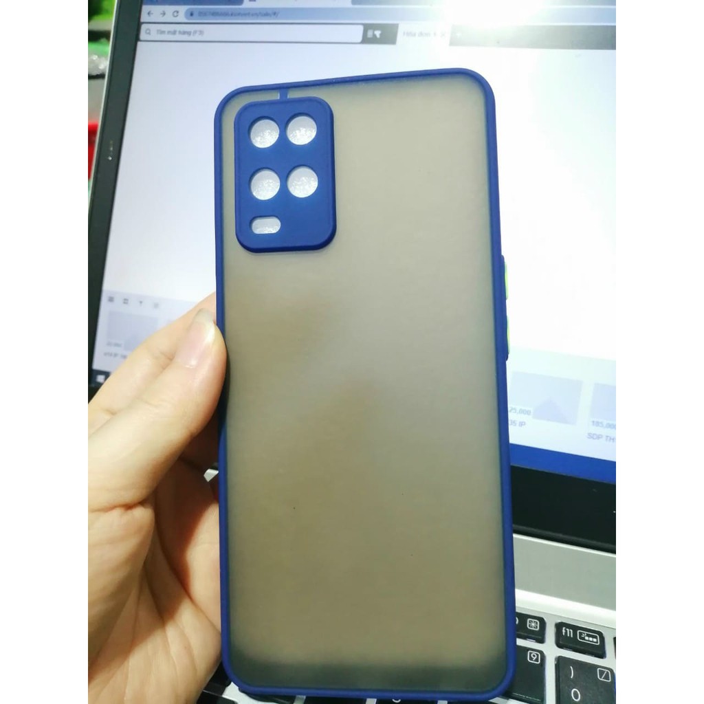 Oppo A54  - Ốp lưng nhám viền màu, bảo vệ camera tối đa