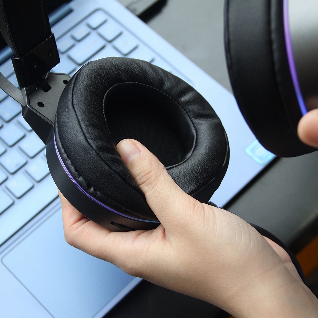 Tai nghe gaming chụp tai Remax máy tính chơi game có mic tích hợp đèn LED cho Pc / Ps4 Gameming có dây Gaming Headp