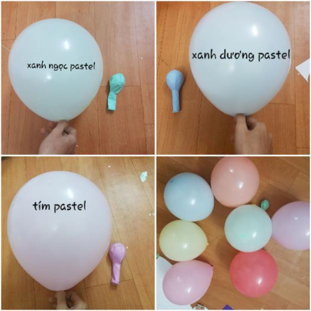 10,20,30,50 bóng pastel 20cm 6 inches bóng mini - macaron màu sang trọng Happy birthday trang trí sinh nhật tiệc cưới