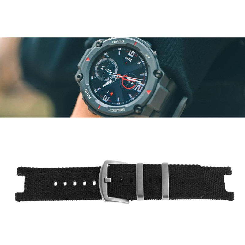 Dây đeo đồng hồ thông minh Niki nylon phong cách thể thao tháo lắp nhanh điều chỉnh được cao cấp cho AMA-ZFIT T-REX