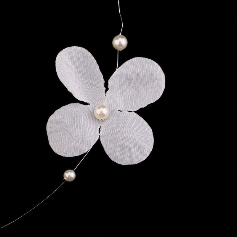 GETNOIVAS Băng đô cài tóc phối hoa phong cách Hàn Quốc cho cô dâu