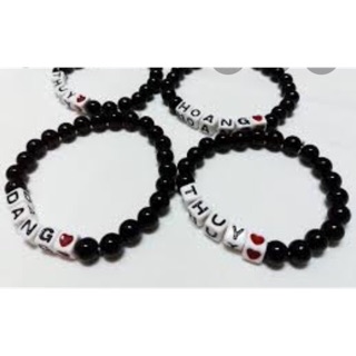 Hat chữ làm vòng handmade quà tặng