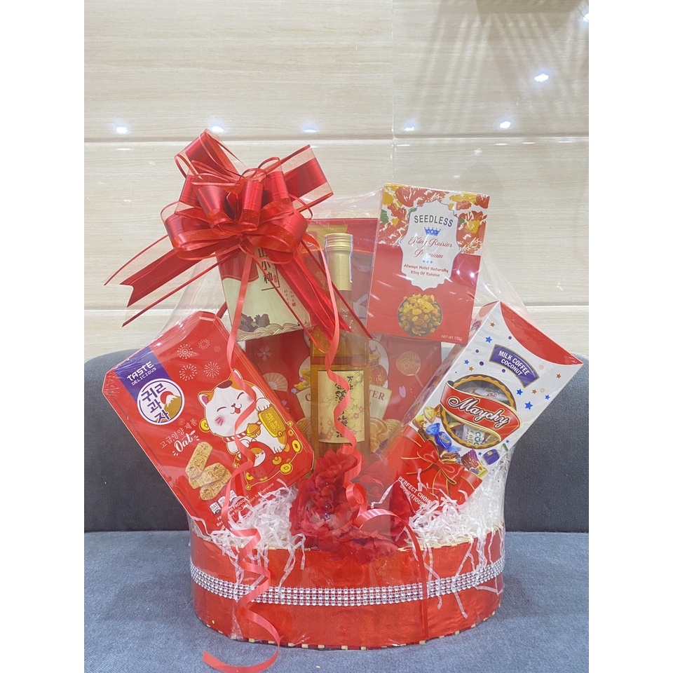 Giỏ quà tết cao cấp sang trọng, set giỏ quà PHÚ QUÝ CÁT TƯỜNG tết 2022 | BigBuy360 - bigbuy360.vn