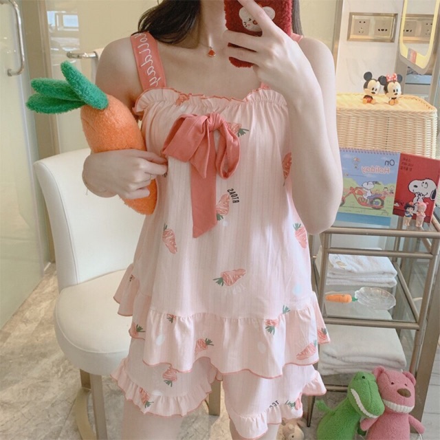 66HOAN15K21H_Hoàn 15k đơn 99k_Bộ Ngủ Đẹp 🌹FREESHIP🌹 Bộ Ngủ Áo 2 dây cute Siêu Đẹp Siêu Rẻ Hot Hit AN10