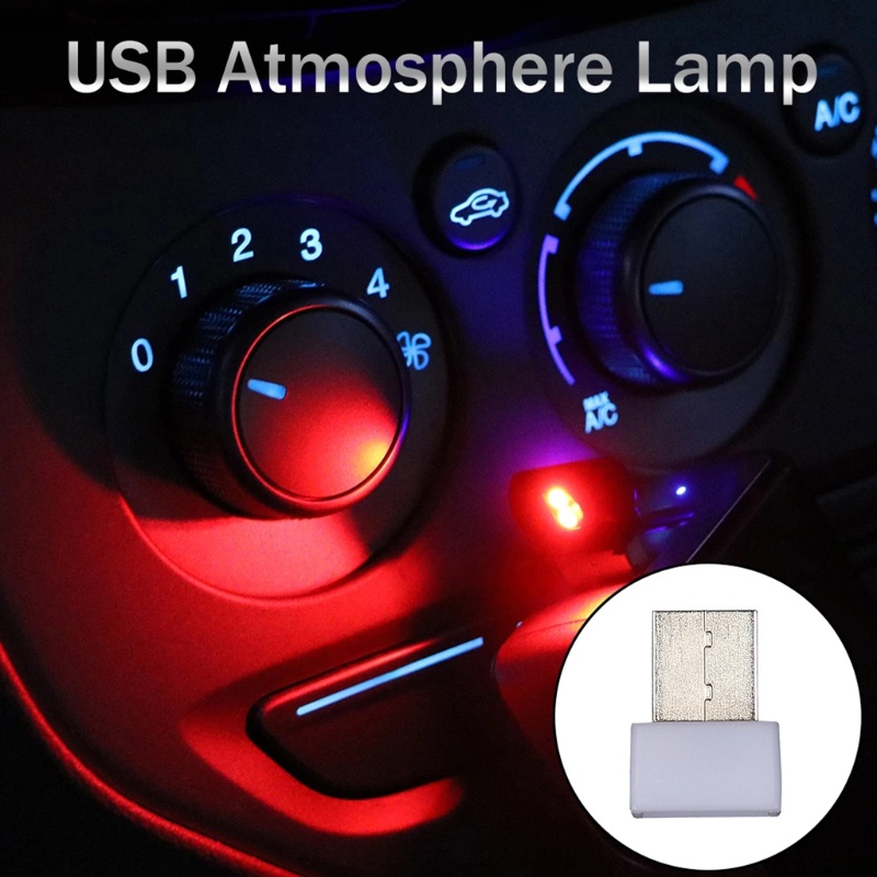 Đèn LED USB Mini Màu RGB Trang Trí Nội Thất Xe Hơi