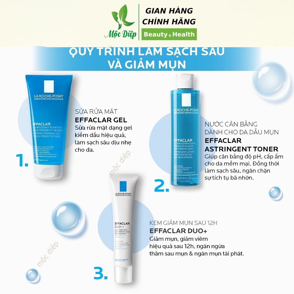 Kem dưỡng da thông thoáng lỗ chân lông ngừa thâm và mụn La Roche Posay Effaclar Duo+ 40ml - Mộc Diệp