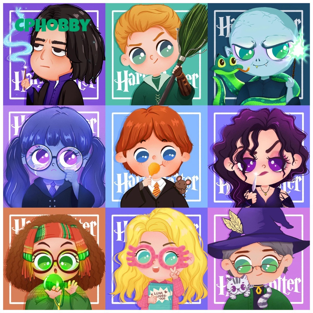 Bộ Tranh Đính Đá Tự Làm 30X30CM Hình Harry Potter Hoạt Hình