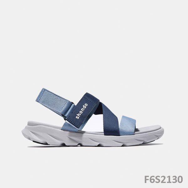 Sandal Shondo đế xám ombre xanh dương F6S2130