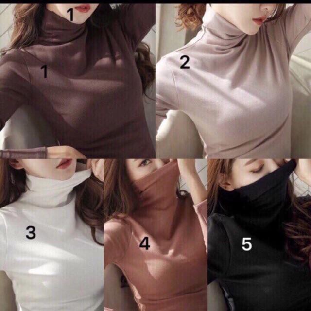 Áo len nữ cổ lọ ,cổ bẻ , áo len gân nhiều màu kiểu Hàn Quốc ( Len loại 1 )