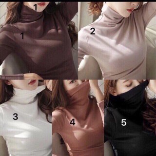 Áo len nữ cổ lọ ,cổ bẻ , áo len gân nhiều màu kiểu Hàn Quốc ( Len loại 1 )