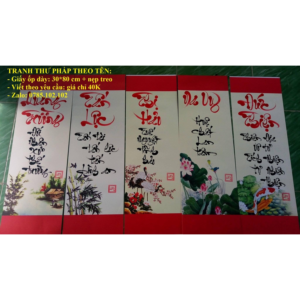 Tranh thư pháp tặng thầy cô 20-11